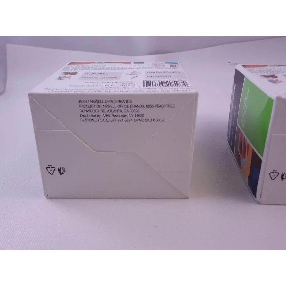 DYMO White Address Labels 2 Rolls of 350 #30252 NEW 1 1/8